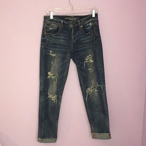 American Eagle Ripped Tomgirl Jeans